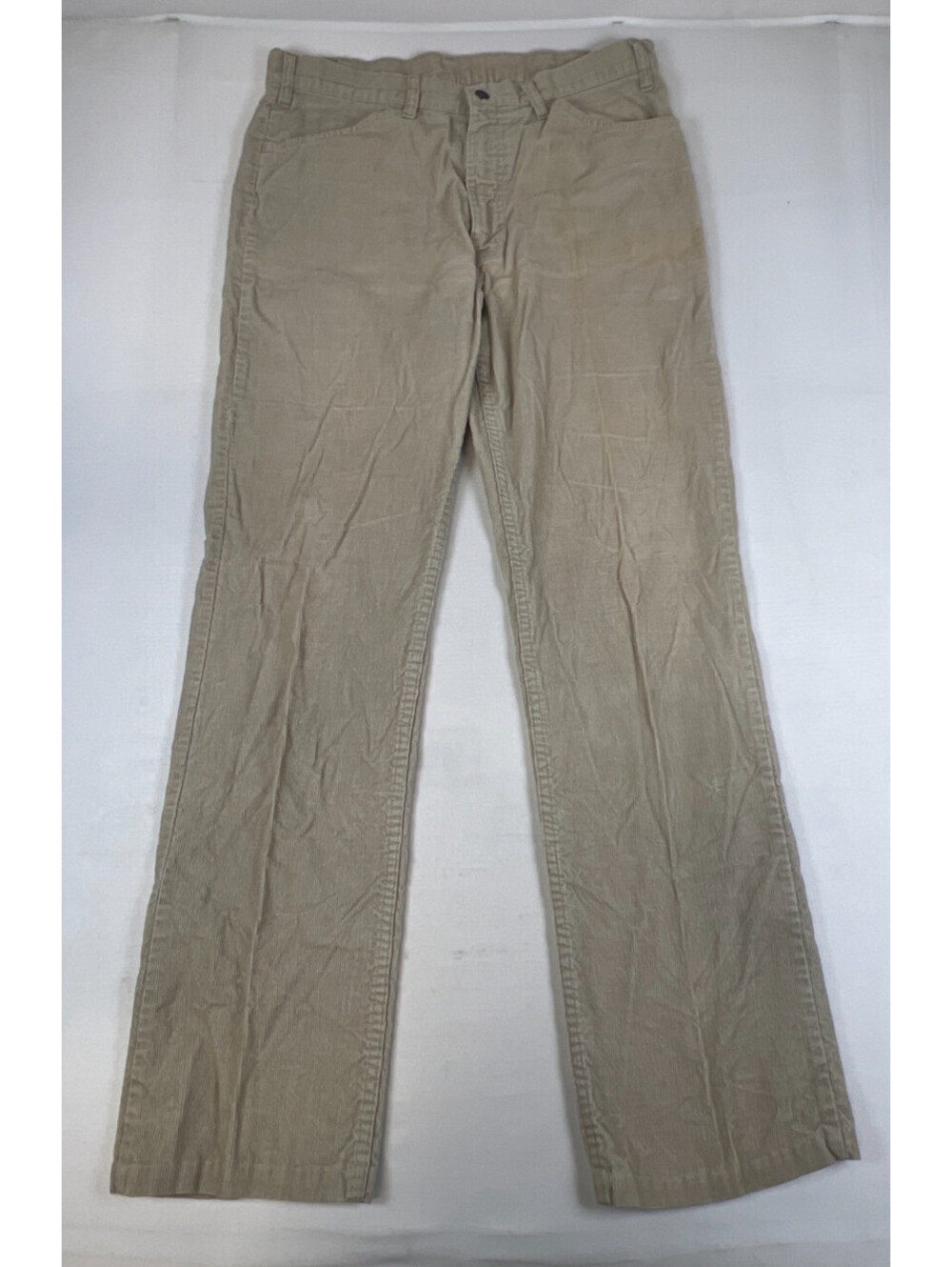 VTG Levi's 519 Corduroy Pants Mens 34x32 Tan Khaki Slim Straight Vintage Trouser
